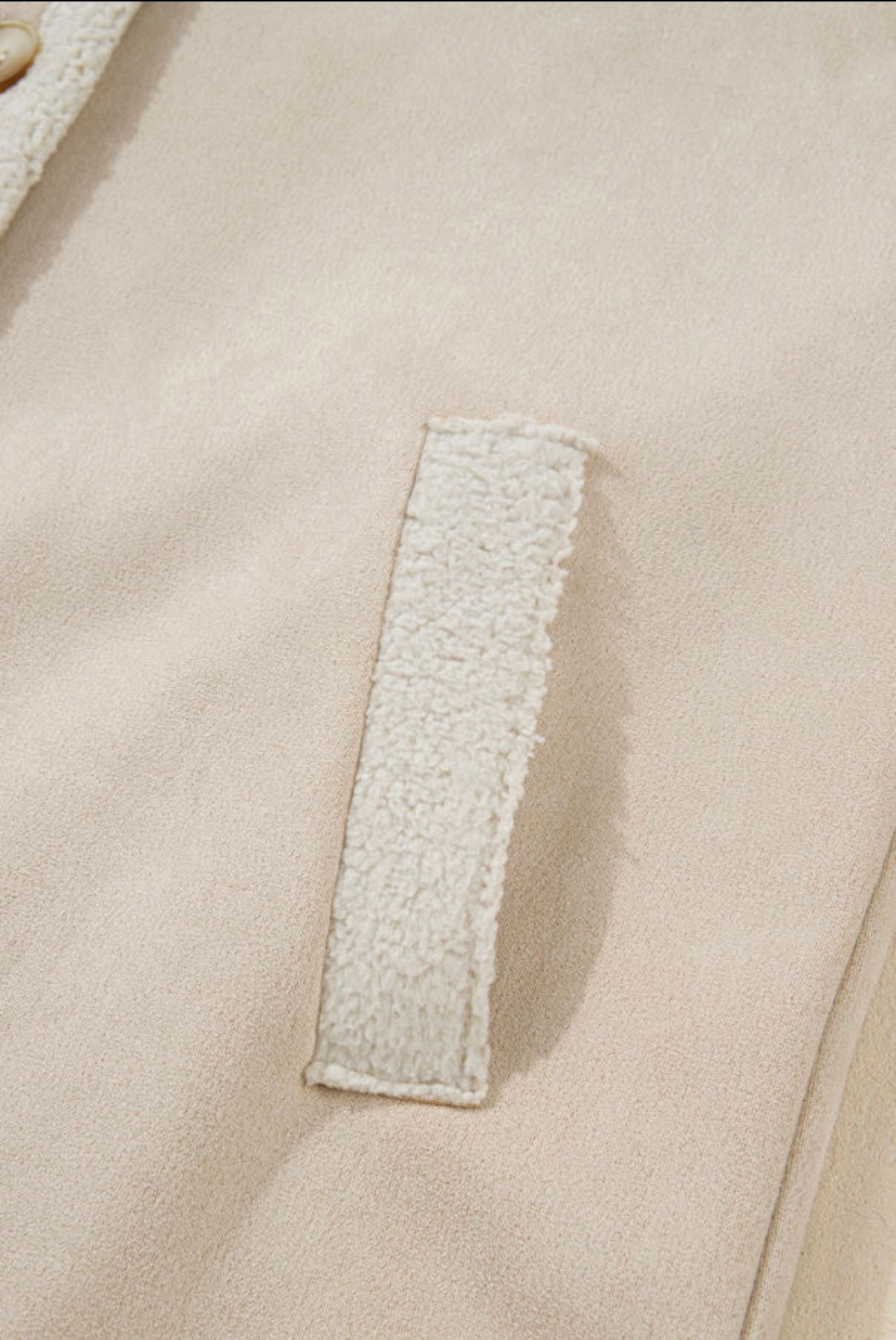 Parchment Suede Sherpa Jacket — Oak + Ollie Western Cozy Layer