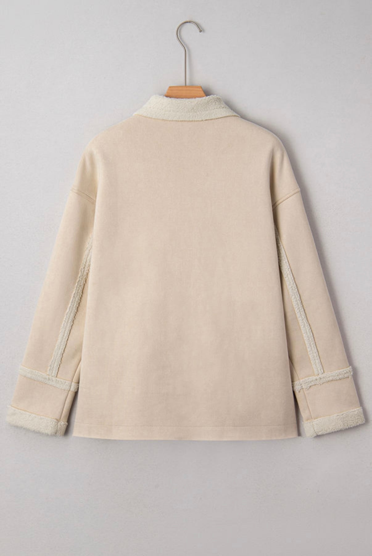 Parchment Suede Sherpa Jacket — Oak + Ollie Western Cozy Layer