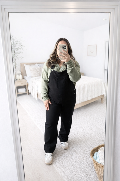 Four Leaf Clover Mineral Wash Cozy-Girl Sweater