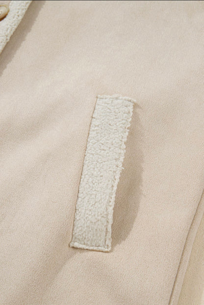 Parchment Suede Sherpa Jacket — Oak + Ollie Western Cozy Layer