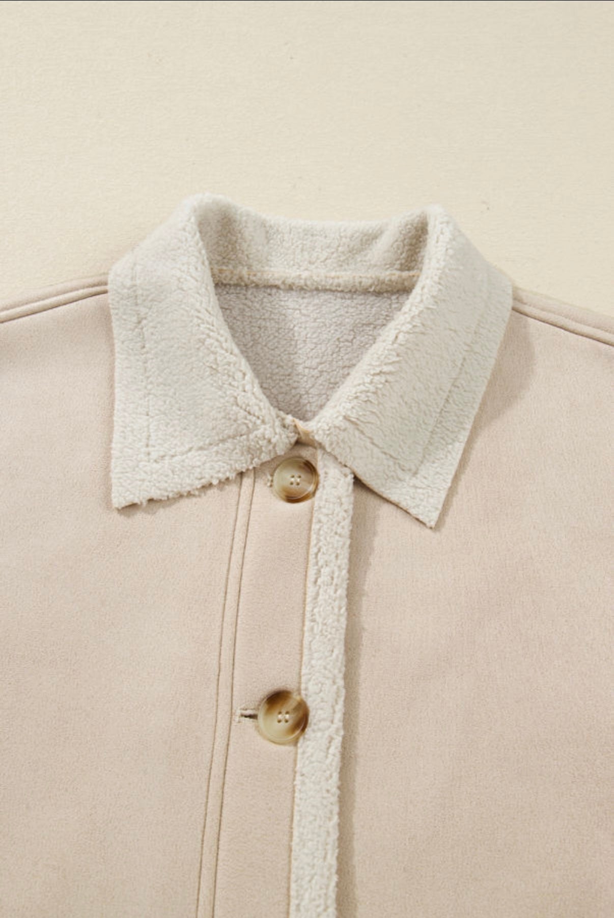 Parchment Suede Sherpa Jacket — Oak + Ollie Western Cozy Layer