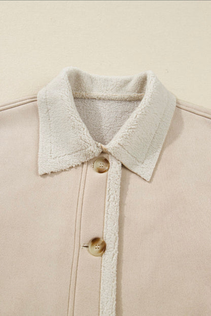 Parchment Suede Sherpa Jacket — Oak + Ollie Western Cozy Layer