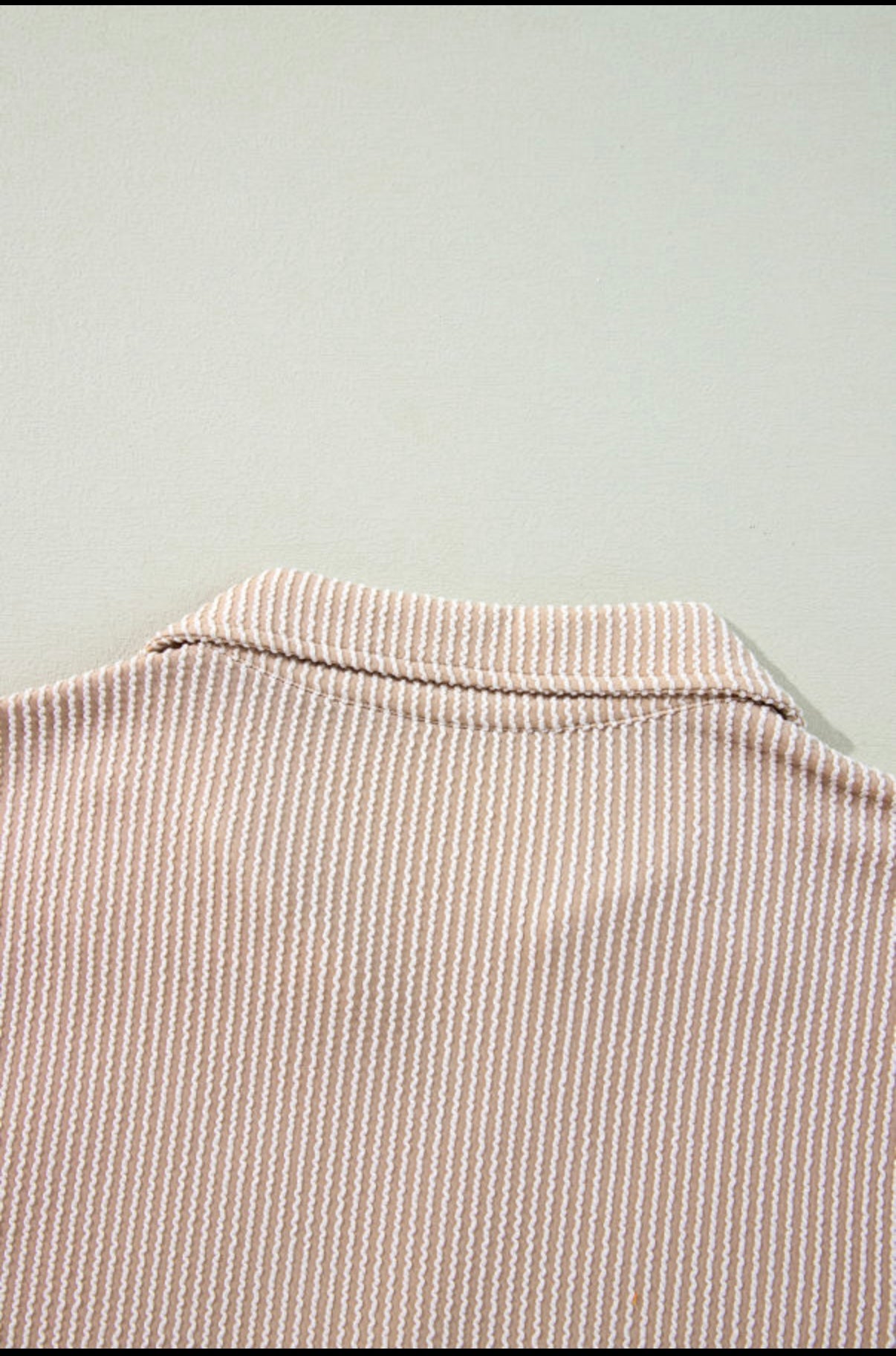 Parchment Corded Turn Down V Neck